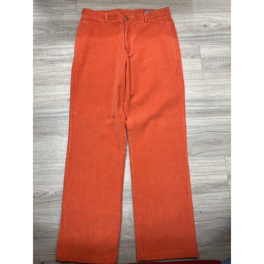 Vineyard Vines Corduroy Club Pants Men 34x34 Orange Willy Wonka Preppy Shep Ian